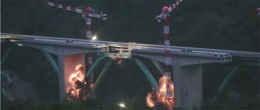 Viaduct’s supporting arches demolished near twin structure logo 