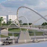 USA: cable arch Rail Trail Bridge project kick-off logo 