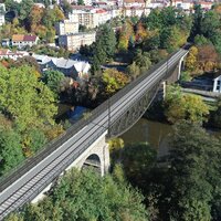 Czech historic bridge replaced with near copy logo 